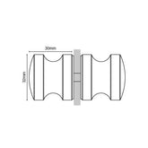 SHOWER KNOB ROUND RECESSED - Chrome